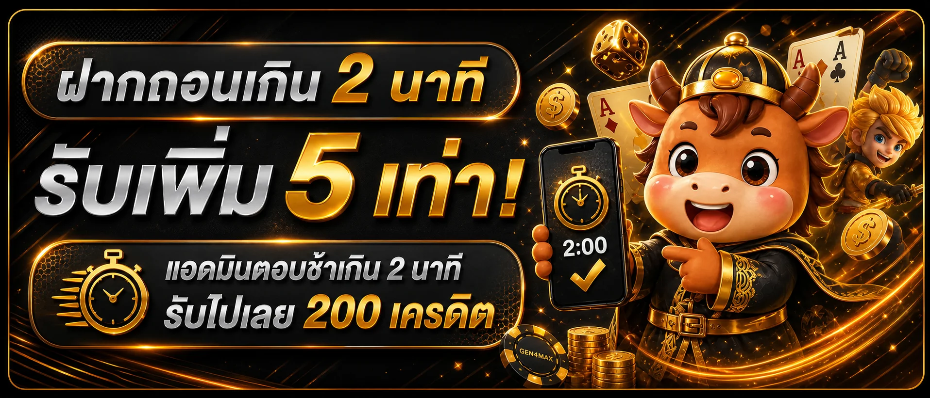 บริการฝากถอนออโต้ GEN4MAX โทนส้มดำ